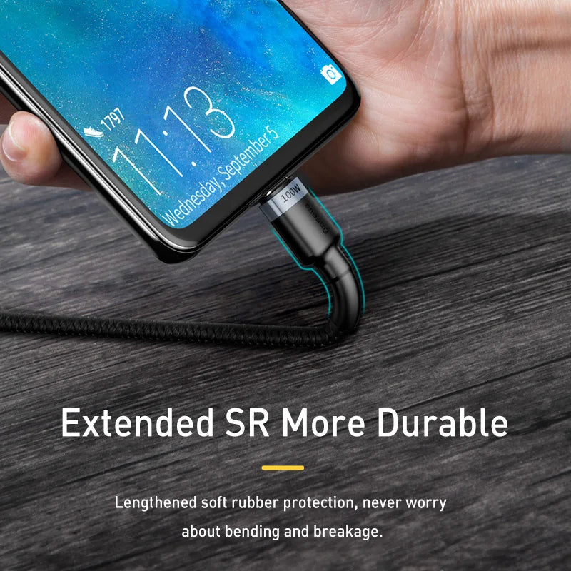 100W USB-C to USB-C Fast Charging and Data Cable - 5