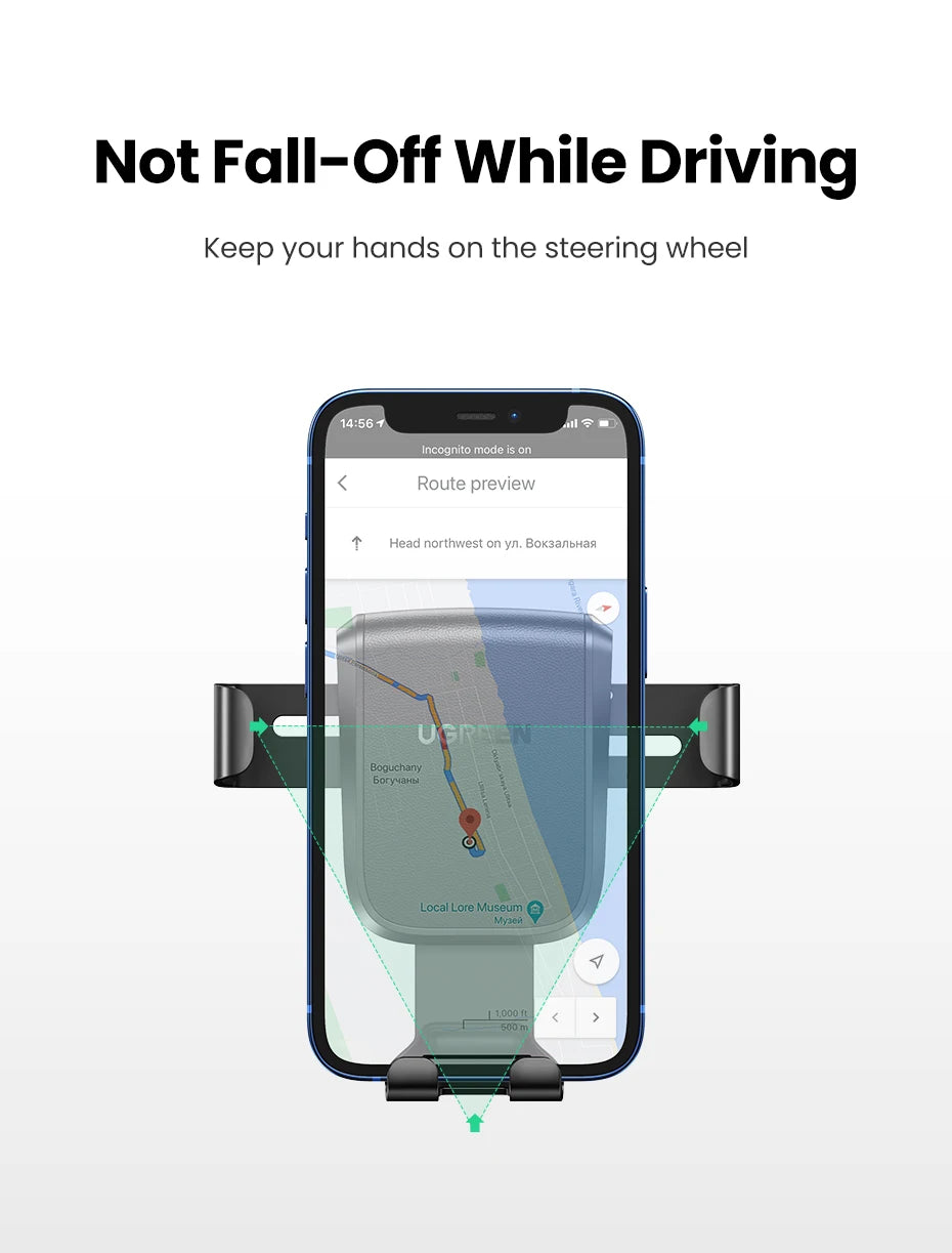 Gravity Car Phone Mount for Dashboard and Windshield