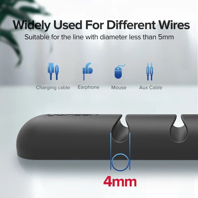 Flexible Silicone Cable Management Clips for Desk