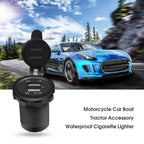 3.1A Dual USB Port Car Charger Socket for 12V 24V Vehicles