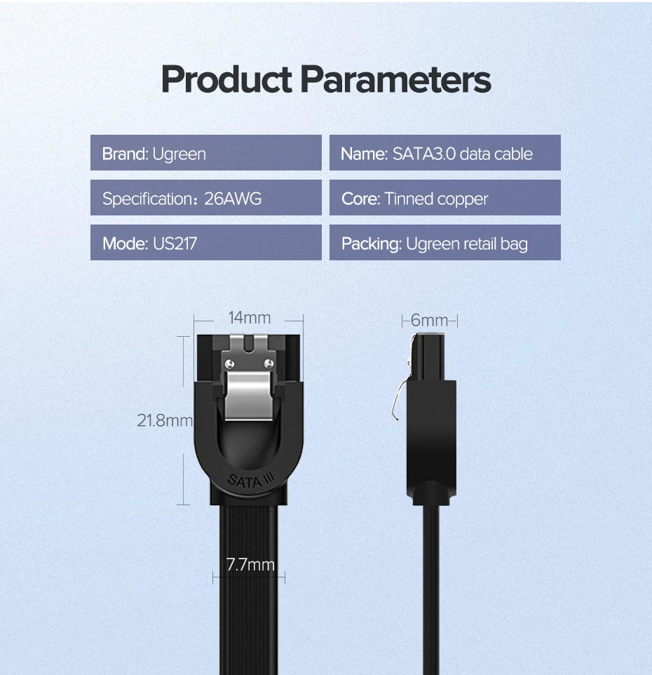 SATA 3.0 Data Cable for HDD and SSD - 16