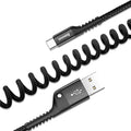 Retractable Spring USB-C Charging and Data Cable