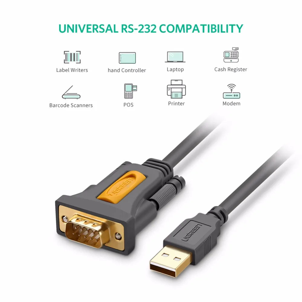 USB to RS232 DB9 Serial Adapter Cable