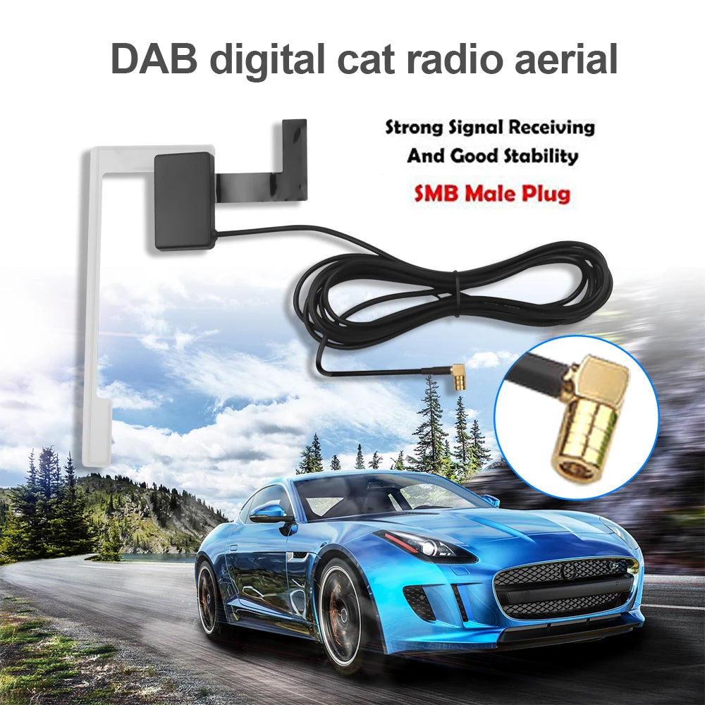 Internal Glass Mount DAB DAB+ Car Radio Antenna with SMB Connector