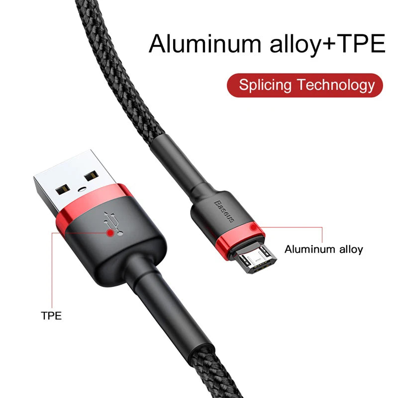 Fast Charging Braided Micro USB Cable for Android Devices