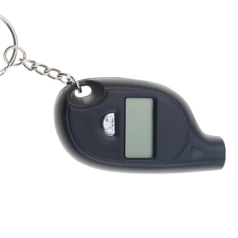 Mini Digital LCD Tire Pressure Gauge Keychain for Cars and Motorcycles