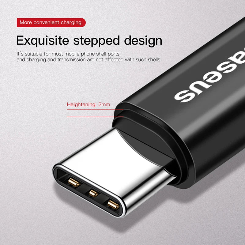Retractable Spring USB-C Charging and Data Cable