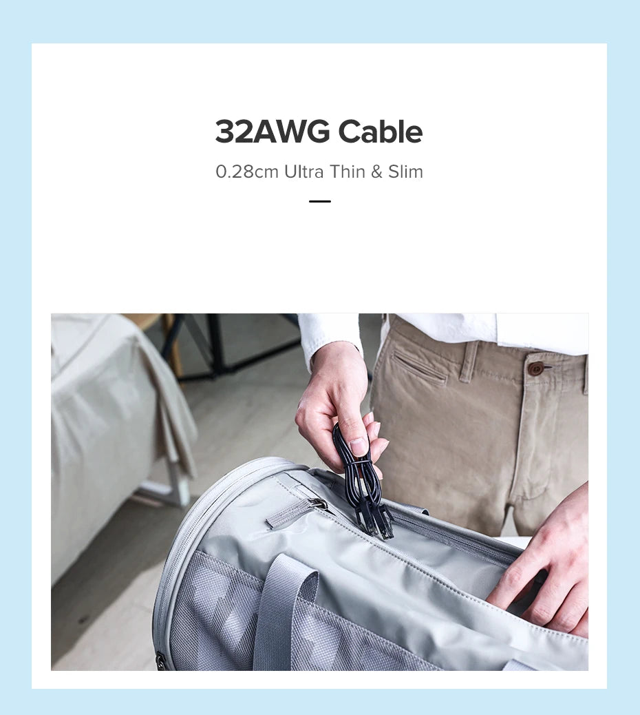 Cat 6A Ultra Slim Ethernet Cable 10Gbps High-Speed Network Cord - 8