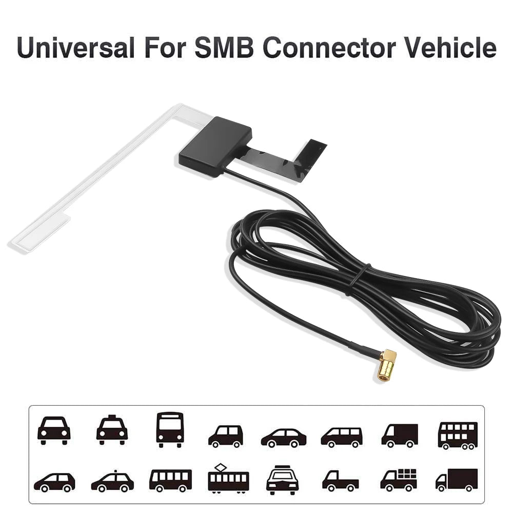 Internal Glass Mount DAB DAB+ Car Radio Antenna with SMB Connector