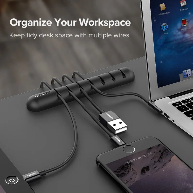 Flexible Silicone Cable Management Clips for Desk