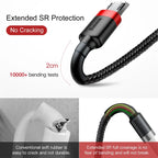 Fast Charging Braided Micro USB Cable for Android Devices