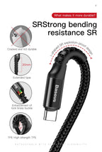 Retractable Spring USB-C Charging and Data Cable