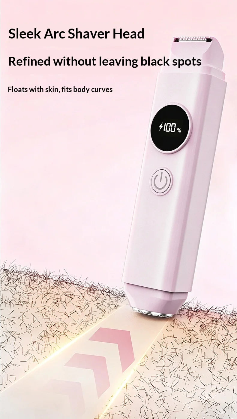 2-in-1 Electric Painless Hair Removal Shaver for Face and Body