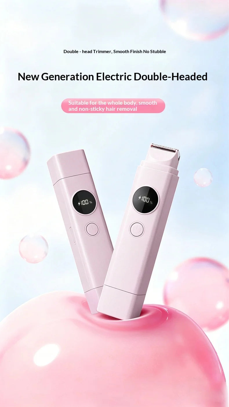 2-in-1 Electric Painless Hair Removal Shaver for Face and Body