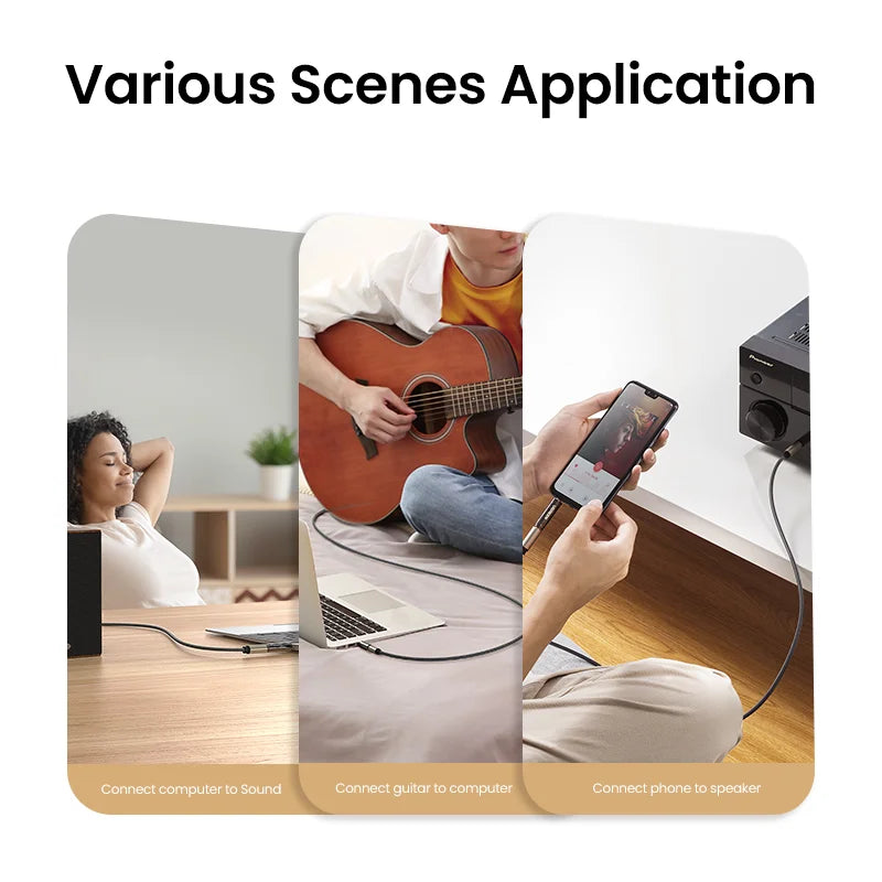 3.5mm to 6.35mm Stereo Audio Adapter Jack - 4