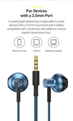 Wired In-Ear Headphones with 3.5mm Jack and Microphone