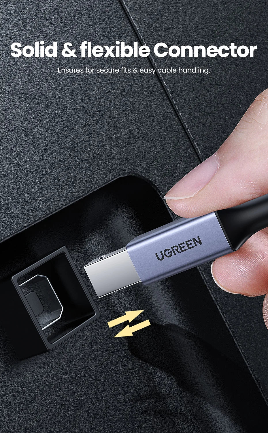 USB-C to USB-B 2.0 Printer and Scanner Cable - 15