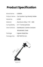 Gravity Car Phone Mount for Dashboard and Windshield