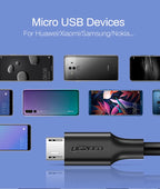 Fast Charging Micro USB Cable for Android and Tablets