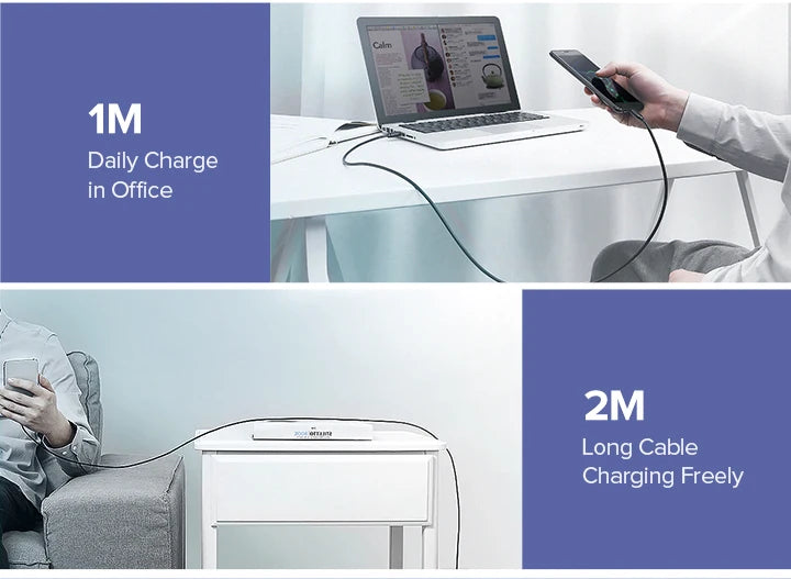 2A Fast Charging Micro USB Braided Data Cable - 18