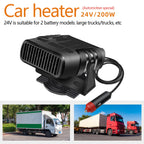 12V 120W and 24V 200W 2-in-1 Car Heater and Cooling Fan Defroster