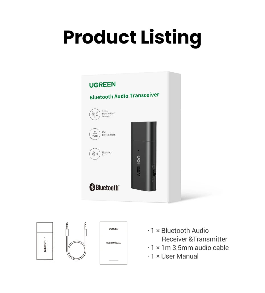 2-in-1 Bluetooth 5.1 Transmitter and Receiver Adapter - 26