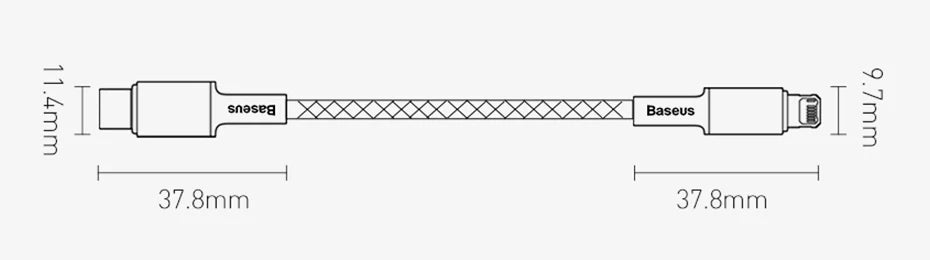 20W PD USB-C to Lightning Fast Charging Data Cable - 24