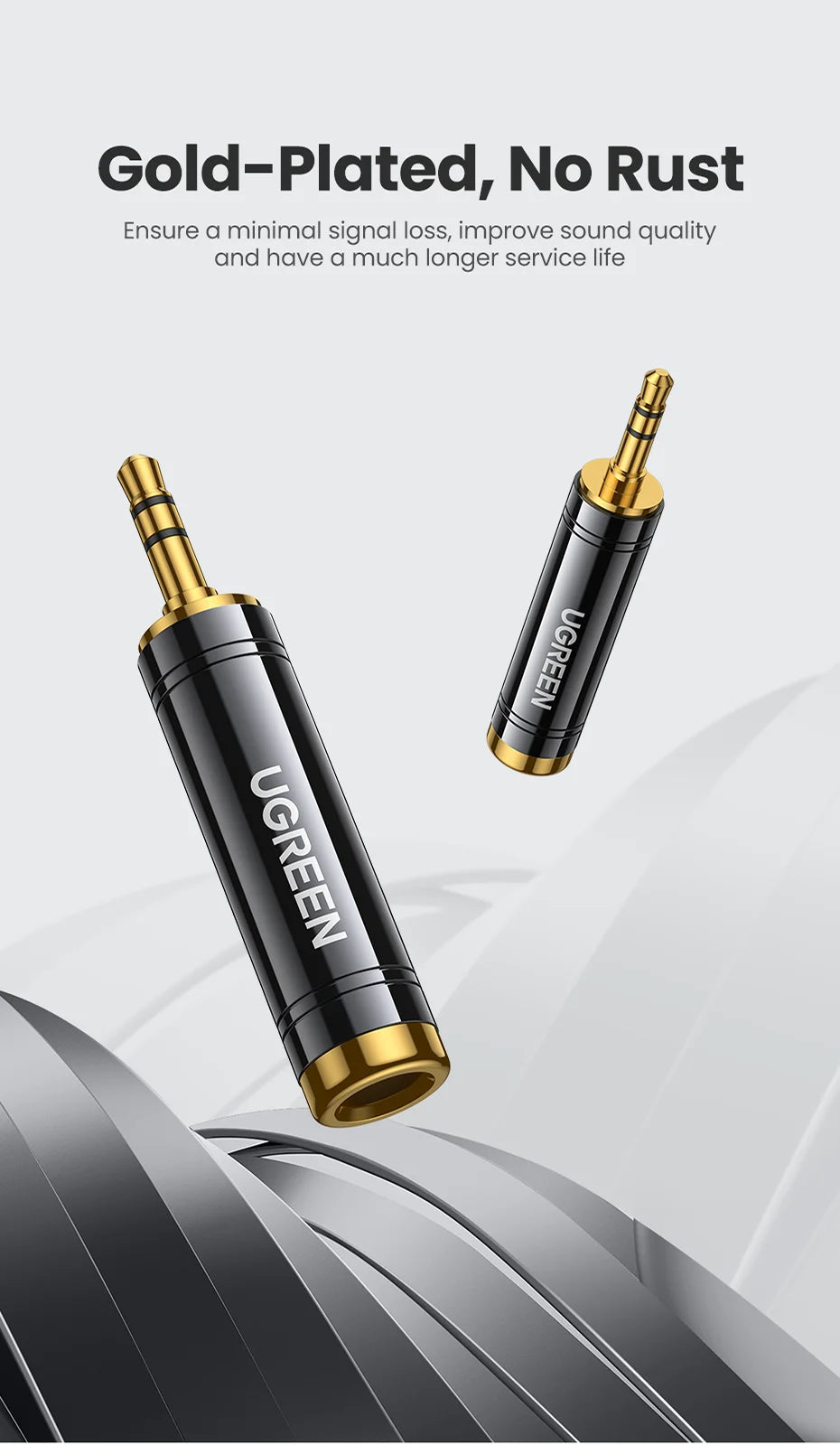 3.5mm to 6.35mm Stereo Audio Adapter Jack