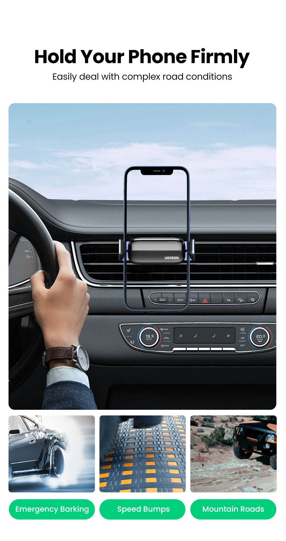 Adjustable Air Vent Car Phone Mount Holder