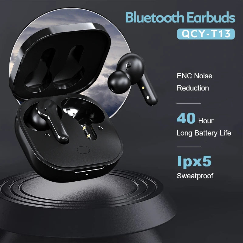 Wireless Bluetooth 5.1 Noise-Canceling Earbuds with Charging Case