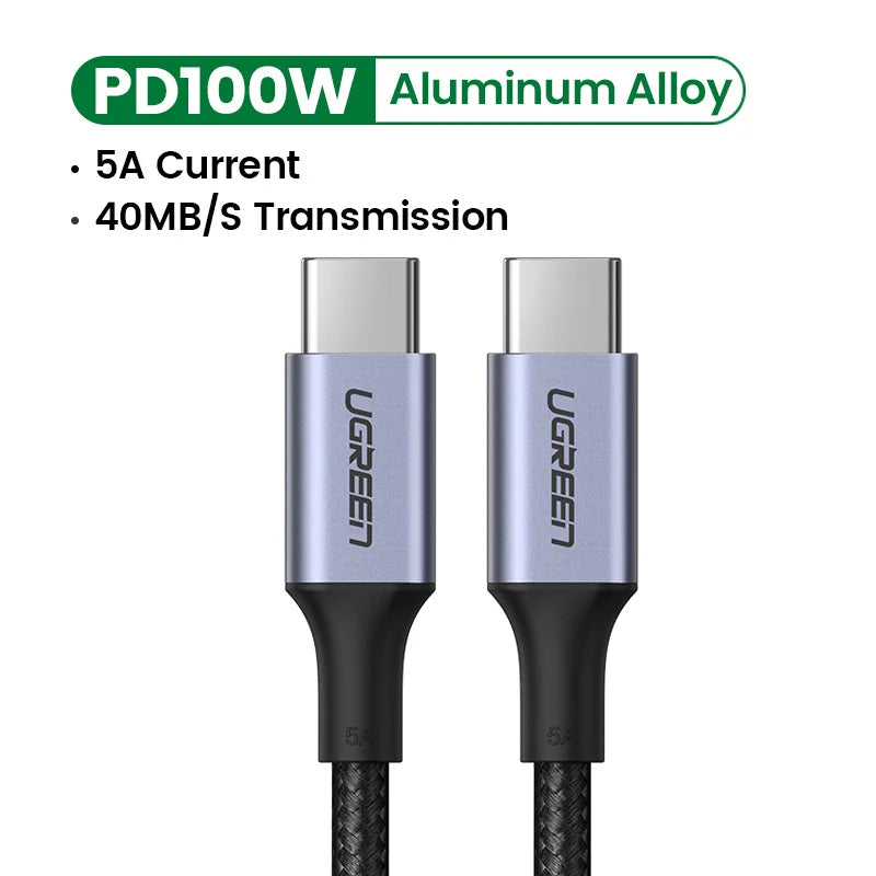 100W USB-C to USB-C Fast Charging Power Delivery Cable - 19