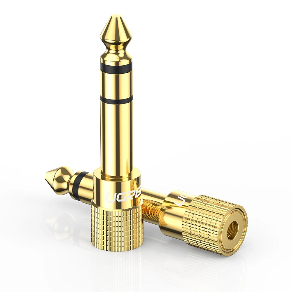 6.35mm Male to 3.5mm Female Stereo Audio Adapter