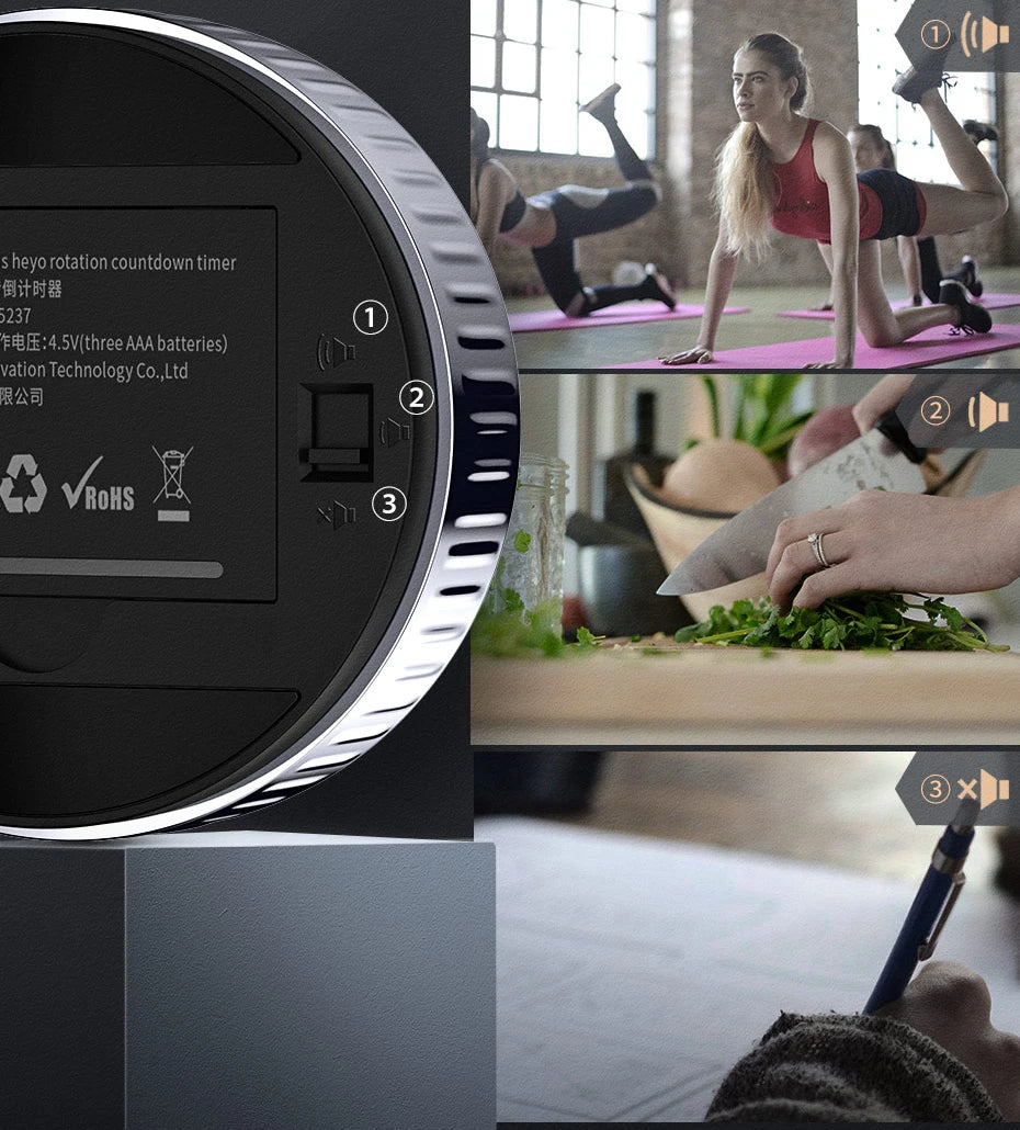 Magnetic LED Digital Rotating Kitchen Countdown Timer
