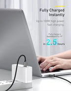 100W USB-C Fast Charging Cable with Digital Power Display