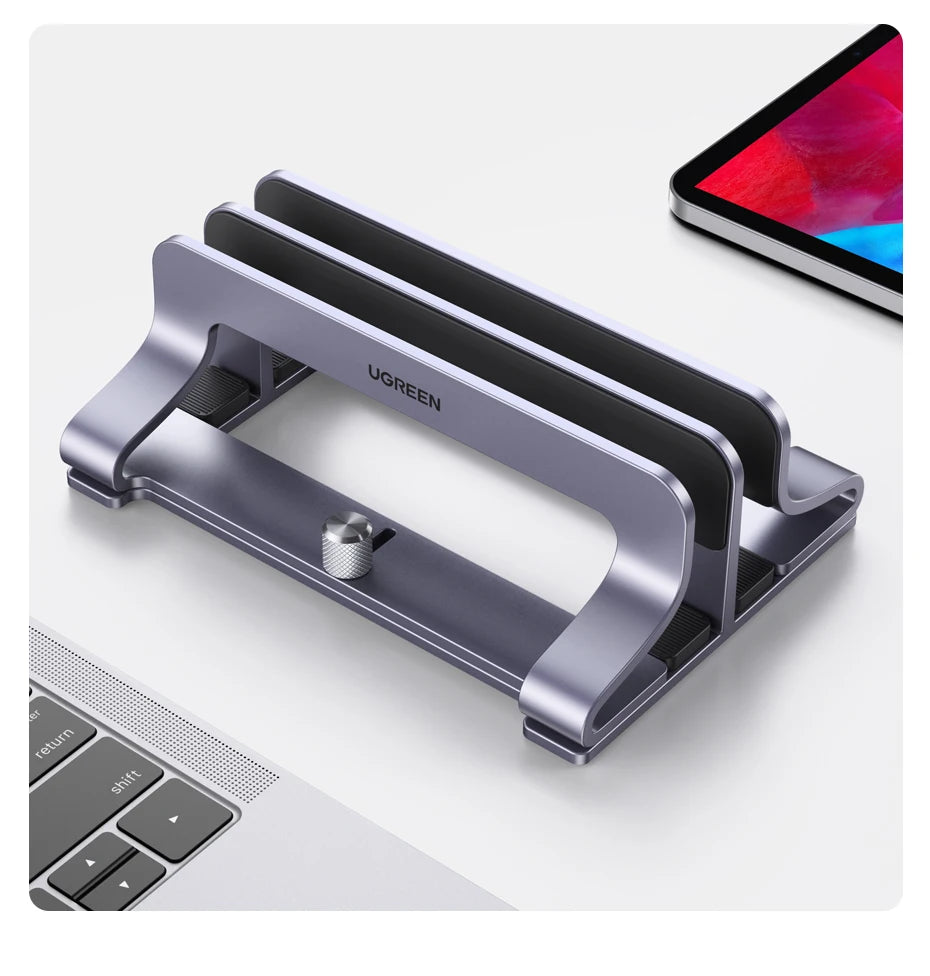 Adjustable Dual Slot Vertical Laptop Stand