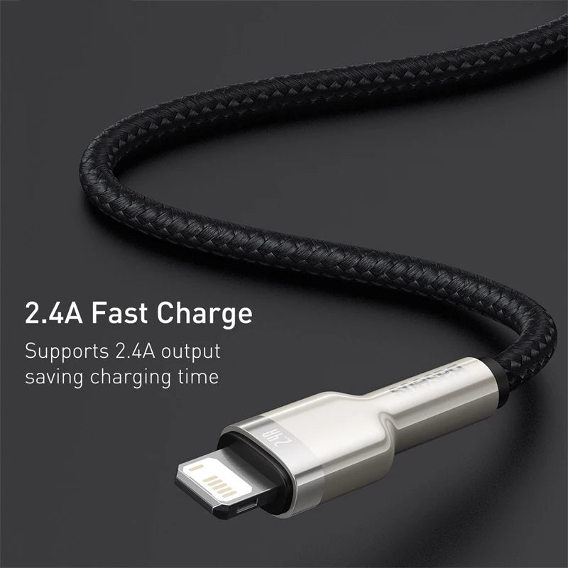 2.4A Fast Charging Braided USB Cable for iPhone