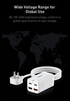 4-Port GaN Desktop Fast Charger for Laptops and Phones
