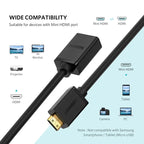 Mini HDMI Male to HDMI Female 4K Adapter Cable