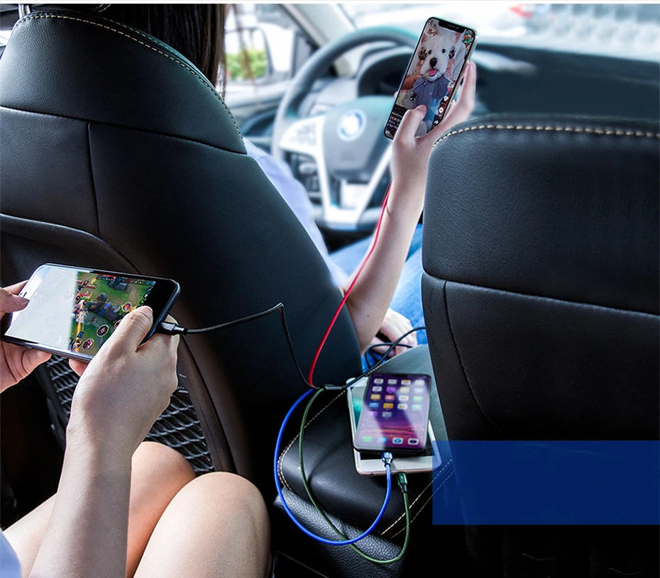 Multi-Port USB Fast Charging Cable for iPhone Android and Type-C - 13