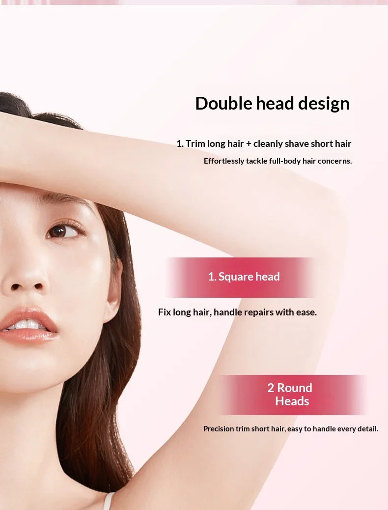 2-in-1 Electric Painless Hair Removal Shaver for Face and Body - 10