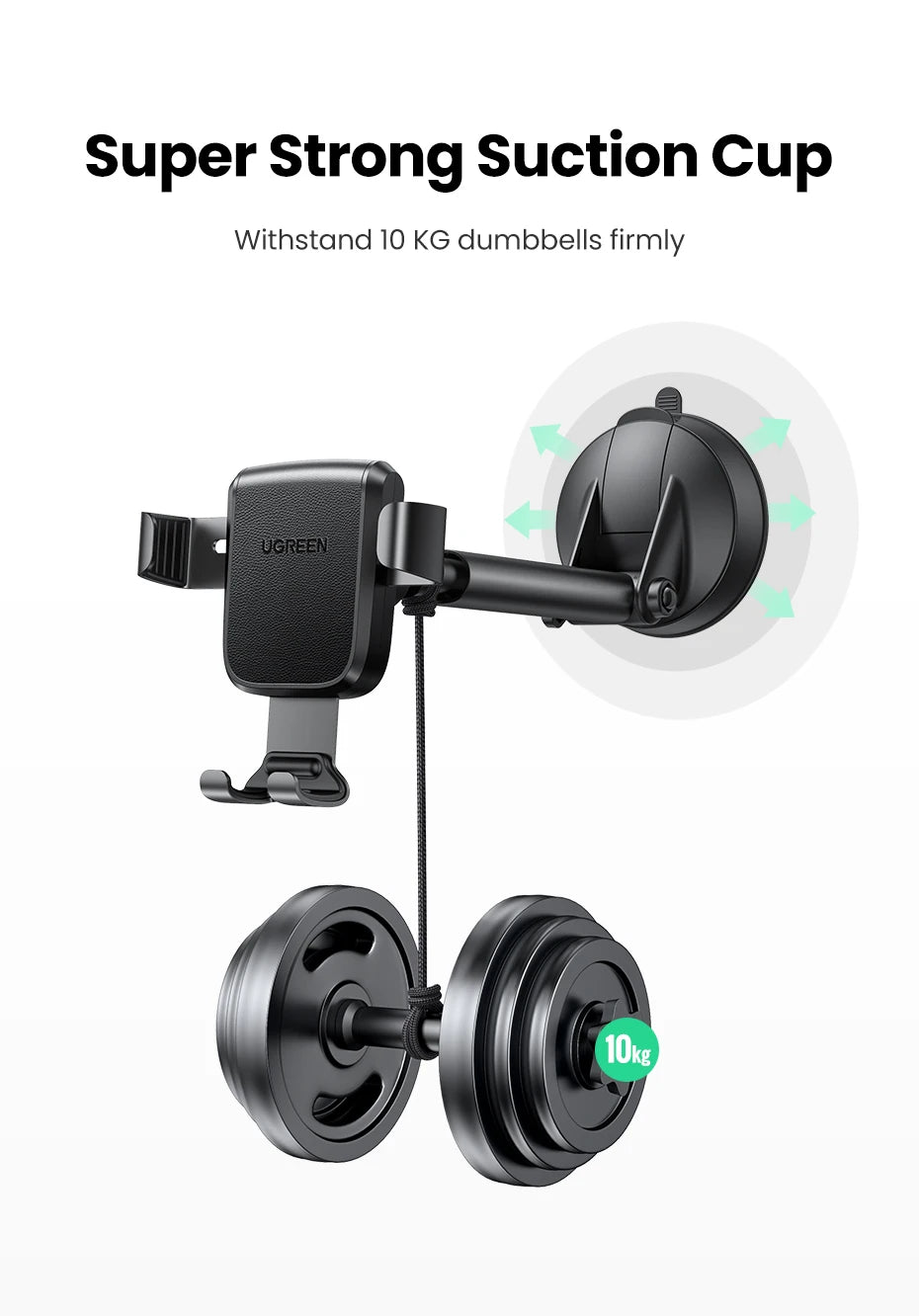 Gravity Car Phone Mount for Dashboard and Windshield - 12