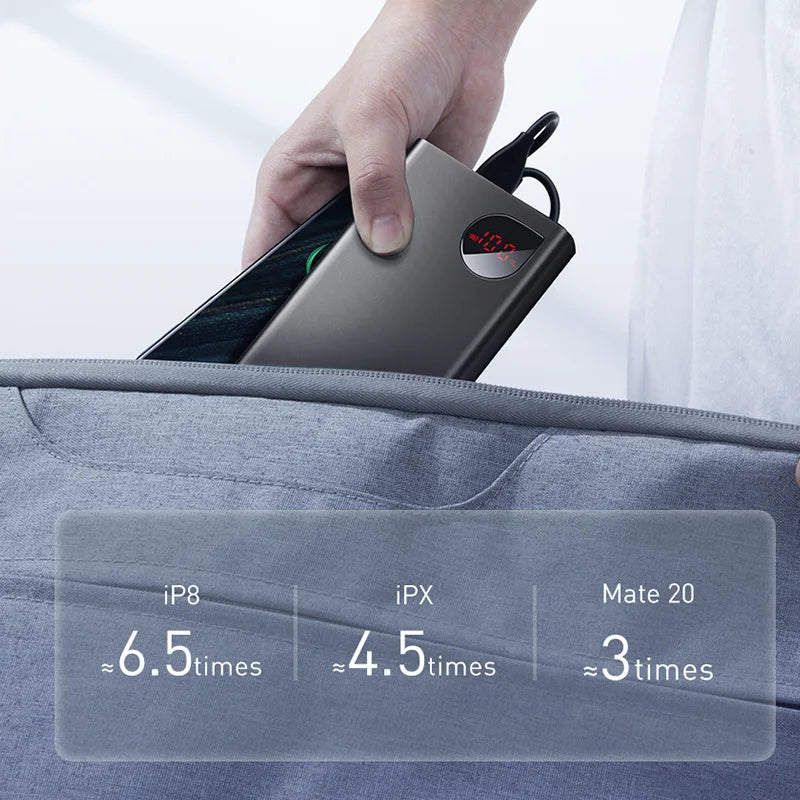 22.5W Fast Charging Portable Power Bank with LED Digital Display