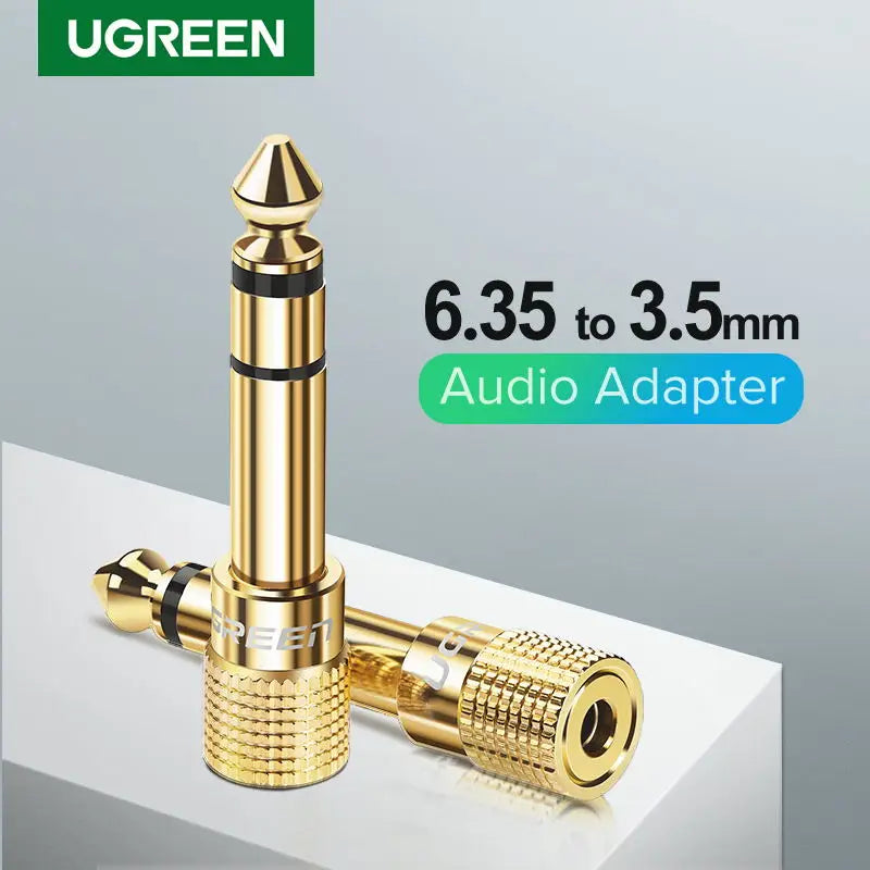 6.35mm Male to 3.5mm Female Stereo Audio Adapter