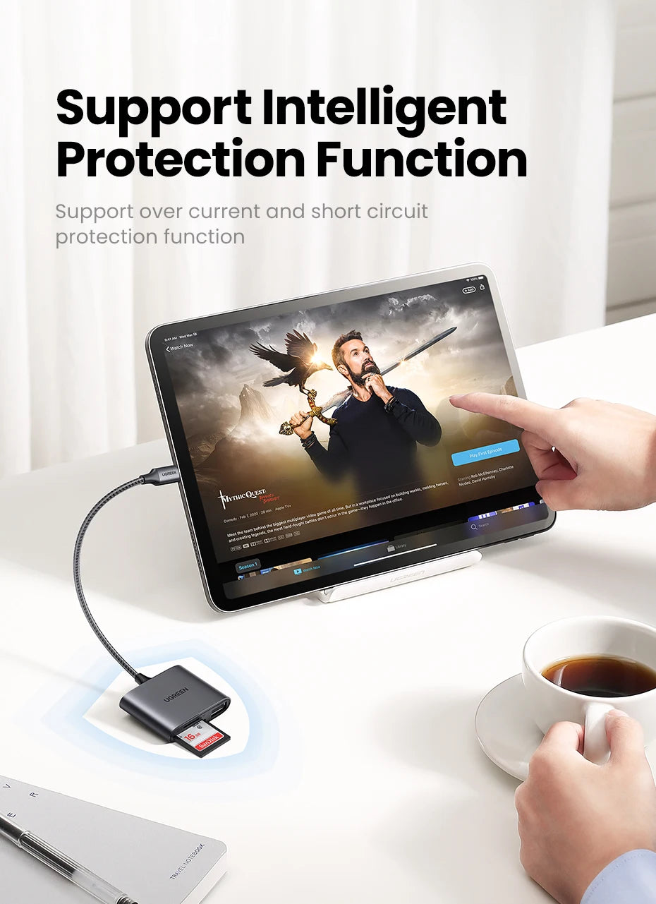 USB-C Multi-Port Card Reader for SD and Micro SD Cards