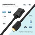 Mini HDMI Male to HDMI Female 4K Adapter Cable