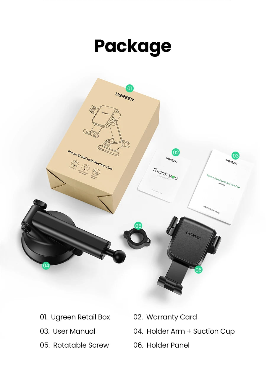 Gravity Car Phone Mount for Dashboard and Windshield - 21