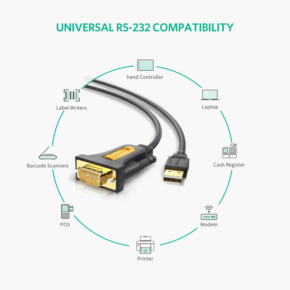 USB to RS232 DB9 Serial Adapter Cable - 9
