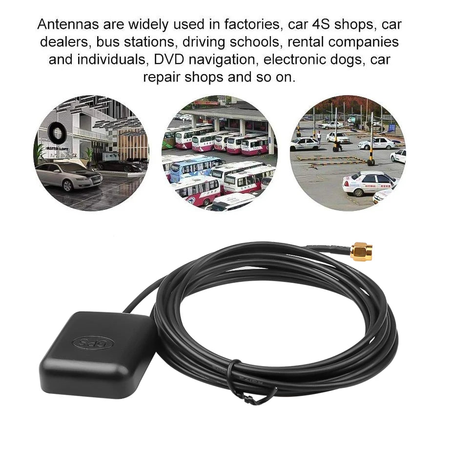 SMA Connector 3 Meter GPS Active Antenna Receiver for Car Navigation