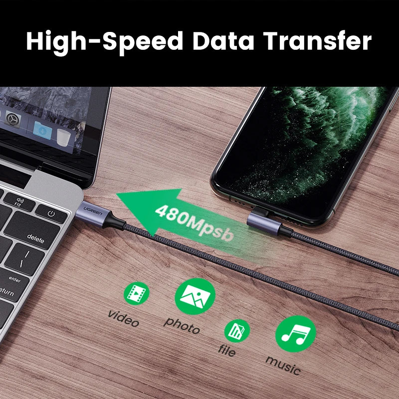 MFi Certified USB-C to Lightning 20W Fast Charging Cable