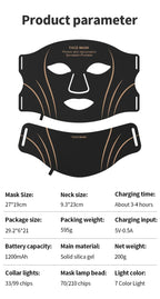 7-Color LED Face and Neck Light Therapy Mask